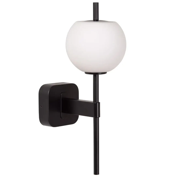 Łazienkowa lampa ścienna Elda 04215/01/30 szklana metalowa IP44 czarna