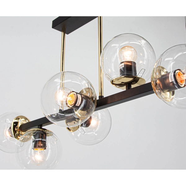 Wielopunktowa lampa sufitowa Sintra 3030/6 BL TR kulista złota czarna