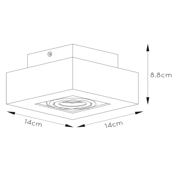 Natynkowa lampa sufitowa XIRAX 09119/06/31 Lucide biała czarna