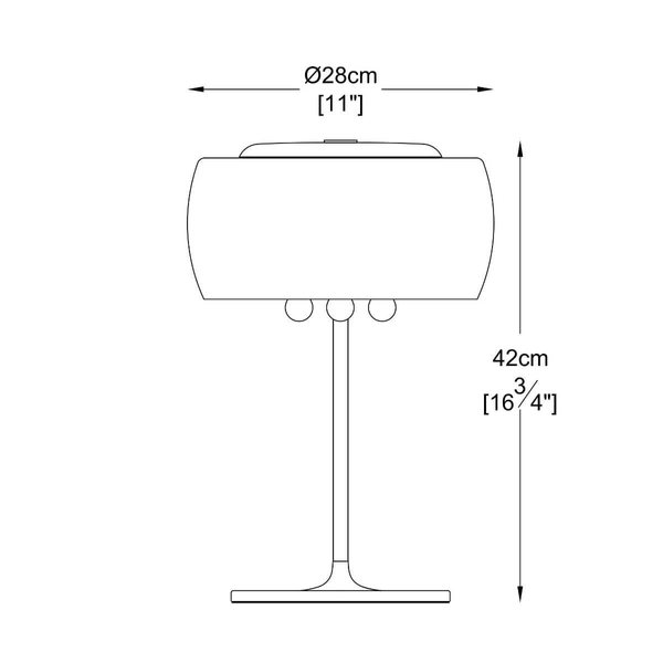 Stołowa lampa szklana Crystal T0076-03E-F4FZ do sypialni chrom
