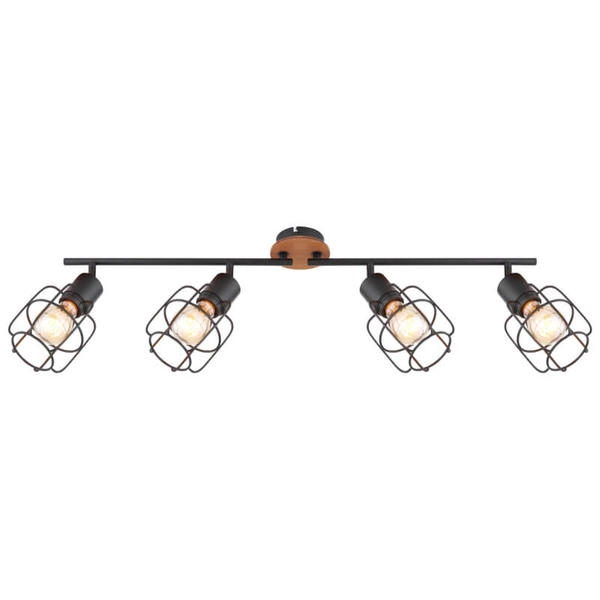 Nasufitowa lampa Willa 54037-4 druciane reflektorki czarne