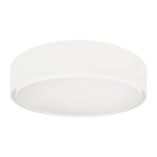 Abażurowa lampa sufitowa Mist okrągły plafon do holu biały