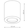 Sufitowa LAMPA tuba FARO LP-6510/1SM WH Light Prestige metalowy downlight IP65 okrągły biały