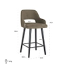 Metalowe krzesło barowe Antony S4588 SHITAKE SEVEN Richmond Interiors metalowe khaki