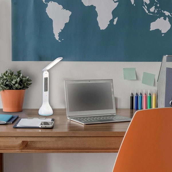 Stojąca LAMPA stołowa JUSTIN 1515 Rabalux biurkowa LAMPKA prostokątna LED 4W 4000K biała