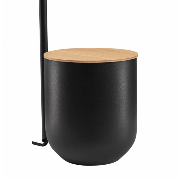 Lampka biurkowa Botanica Wood 41105102 Kaspa metalowa czarna drewniana