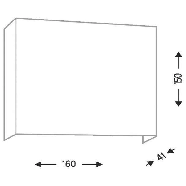 LAMPA ścienna KITAMI 4410 Shilo metalowa OPRAWA przyścienny kinkiet prostokątny czarny