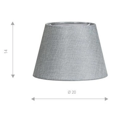 Materiałowy klosz do lampy Shade Zf AZ2598 Azzardo 20 cm szary