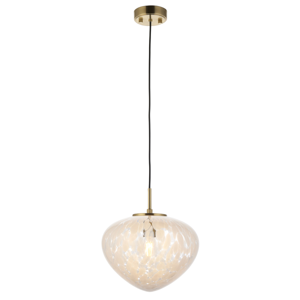 Dekoracyjna lampa wisząca L&-198815 Light& szklany klosz mosiądz