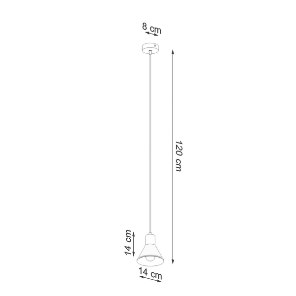 Wisząca lampa Taleja SL.0983 Sollux industrialna nad wyspę biała