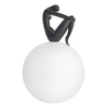 Lampka nocna WOMEN ST-6020-B black Step figurka szklana metalowa biała czarna