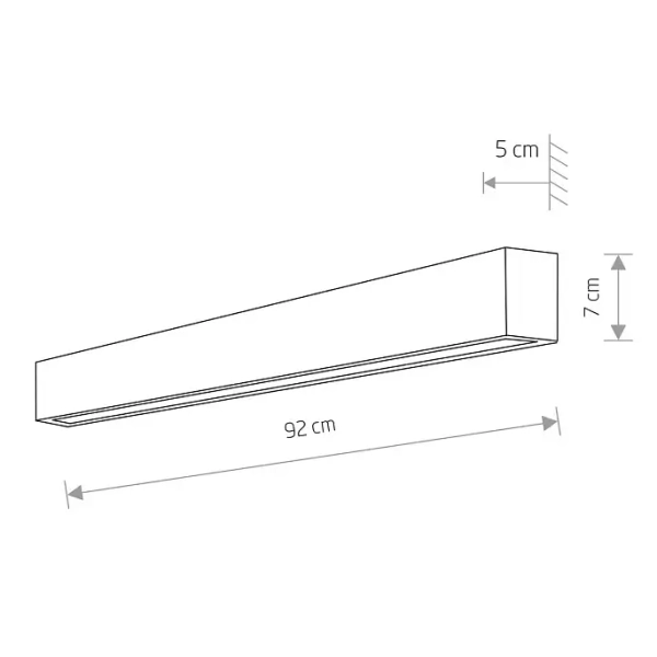 Liniowa lampa ścienna STRAIGHT 7561 LED 16W 3000K grafit