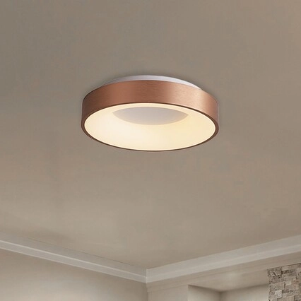 Sufitowa LAMPA plafon CARMELLA 5053 Rabalux metalowa OPRAWA okrągła geometryczna LED 50W 4000K pierścień złota biała