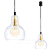 Skandynawska LAMPA wisząca LONGIS 10871105 Kaspa szklana OPRAWA loftowy ZWIS łezka kropla drop złota przezroczysta czarna