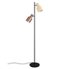 Lampa podłogowa ELIOR DL217419400 Trio z przełącznikiem nożnym beżowa brązowa