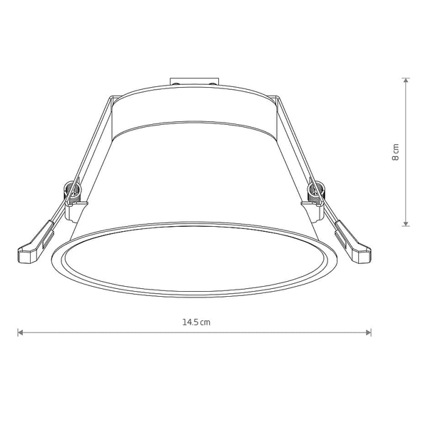 Oczko lampa podtynkowa Uno 10844 Nowodvorski do garderoby okrągła biała