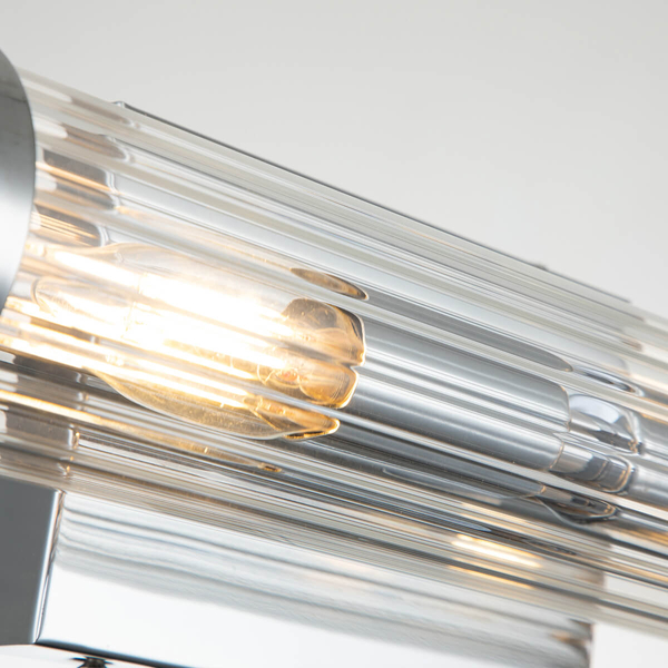 Lampa na ścianę do sypialni Azores QN-AZORES2-PC chrom przezroczysty