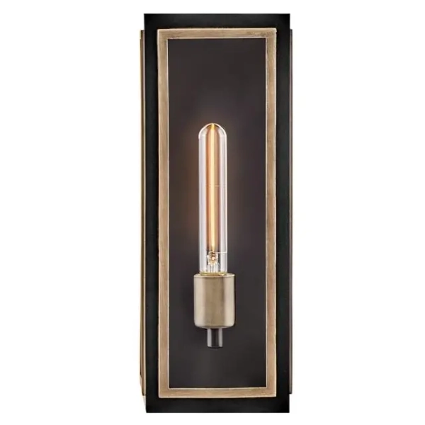 Loftowy kinkiet ścienny Shaw QN-SHAW-1M-BK do ogrodu IP44 czarny brąz