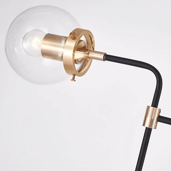 Modernistyczna lampa sufitowa Boston kule czarna mosiądz
