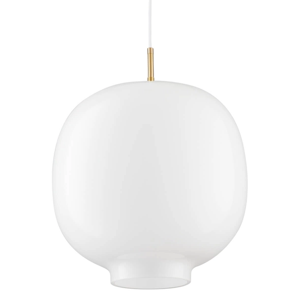 Zwisowa lampa sypialniana Boni ST-9960P/L white szklana kula nad stół biała