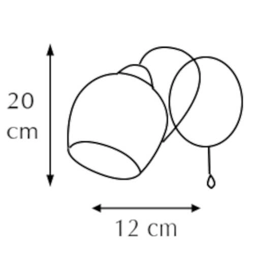 Retro lampa ścienna 9150/1 21QG z włącznikiem mosiądz