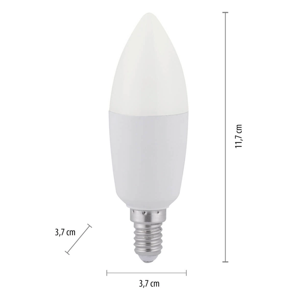 Dekoracyjna żarówka 08203-1 Just Light E14 6W 2700-5000K 470lm RGB biały