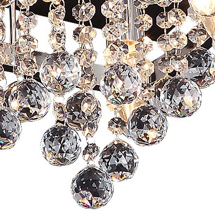 Kwadratowa lampa sufitowa Pallas LED 23W 4000K pokojowa chrom biała