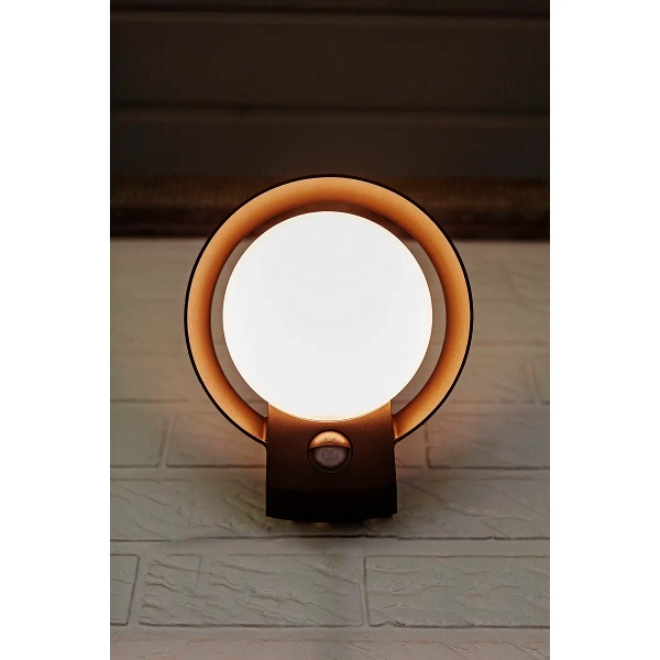 Elewacyjna lampa ścienna Polo LED 16W 3000K okrągła IP54 grafitowa