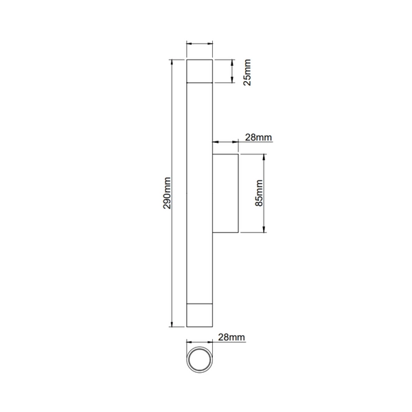 Kinkiet LAMPA ścienna Q Parette Bianco / Rose Gold Orlicki Design metalowa OPRAWA tuba biała różowe złoto