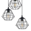 Druciana lampa wisząca kaskada Diamond 6204 TK Lighting loft czarna