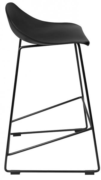 Krzesło kuchenne Rolf PC-148A.76 z podnóżkiem loft czarne