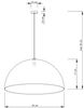 Pokojowy żyrandol Sfera 30143 nad stół loft czarny złoty