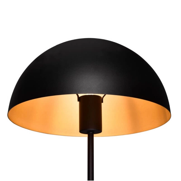 Stołowa lampka grzybek NOLA 506290132 metalowa z wtyczką czarna