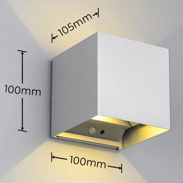 Elewacyjna lampa ledowa Talent R27759187 LED 12W 3000K IP44 srebrny