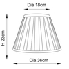 Materiałowy klosz Carla CARLA-14 do lampy 36cm kremowy