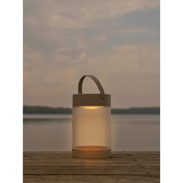 Stołowa lampka zewnętrzna  Coupar 2518215009 IP44 tuba solarna beżowy