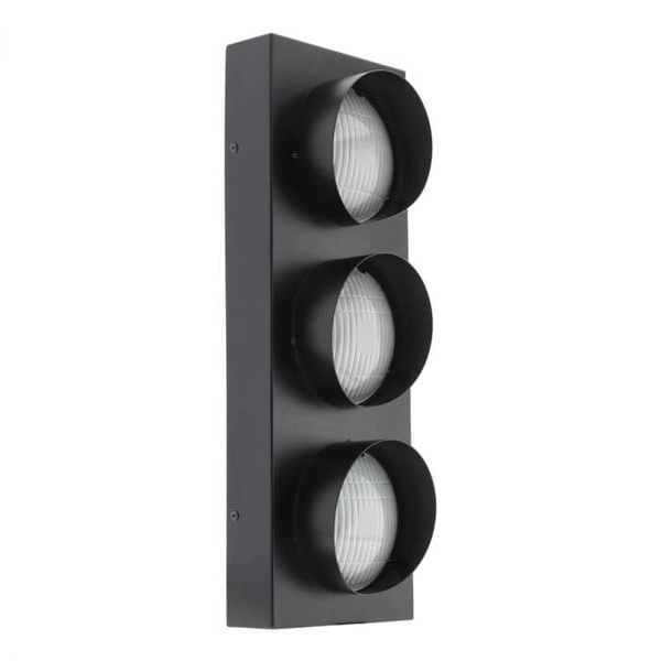 Kinkiet ścienny STREET dekoracyjna sygnalizacja LED 15W z pilotem czarna