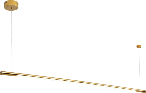 LAMPA wisząca ORGANIC P0360 Maxlight podłużna liniowa OPRAWA metalowy ZWIS listwa LED 26W 3000K belka złota