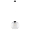 Sypialniana lampa wisząca VIBE 4818 kulista czarny przezroczysty