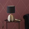 Ceramiczna LAMPA stołowa OSCAR 107068 Markslojd abażurowa LAMPKA stojąca złota czarna