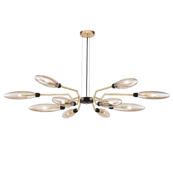 Modernistyczna LAMPA wisząca VENTURA MOD012CL-12G Maytoni metalowa OPRAWA zwis złoty