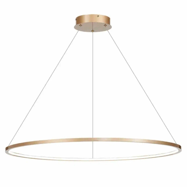 Pierścieniowa lampa wisząca SATURNO ML8863  ring do salonu złoty