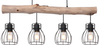 Rustykalna lampa wisząca Mina 15326-4N czarna drewniana
