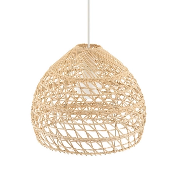 Lampa wisząca Boho 11151 pleciona japandi kuchenna stalowa drewniana biała