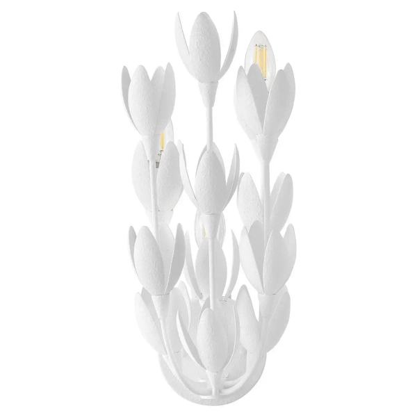 Naścienna lampa do przedpokoju Flora QN-FLORA-3W-WHT kwiaty białe