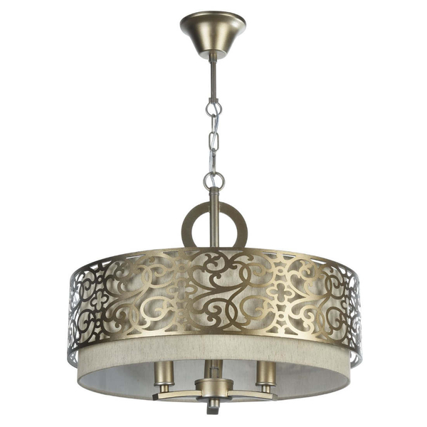 Antyczna LAMPA wisząca VENERA H260-03-N Maytoni abażurowa OPRAWA metalowy zwis złoty