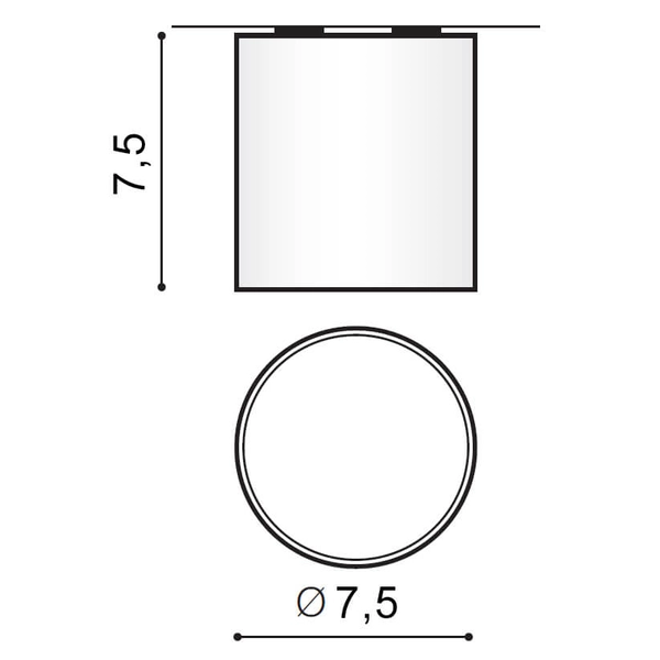 Nasufitowa lampa Mateo AZ1455 LED 7W 3000K downlight biała