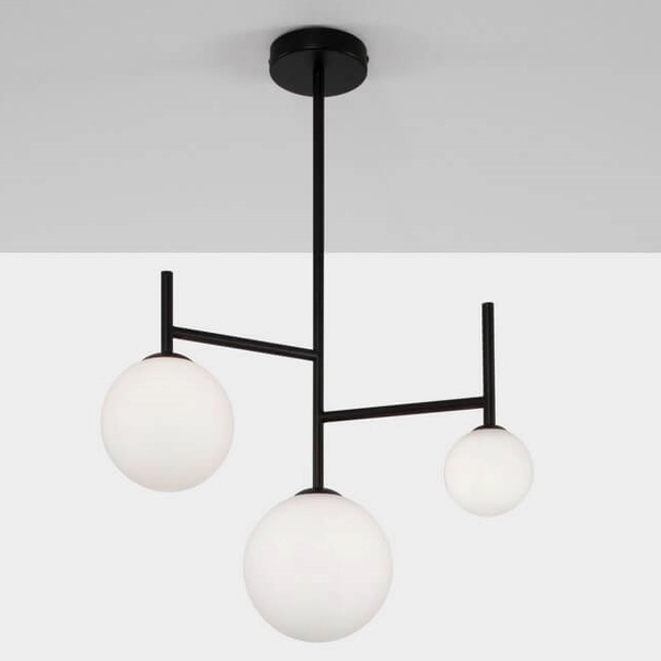 Sufitowa lampa kule URUAPAN LE42884 Luces Exclusivas do sypialni czarna biała