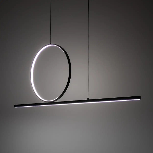 Ringowa lampa wisząca LINEO LED 11879 LED 39W 3000K czarny