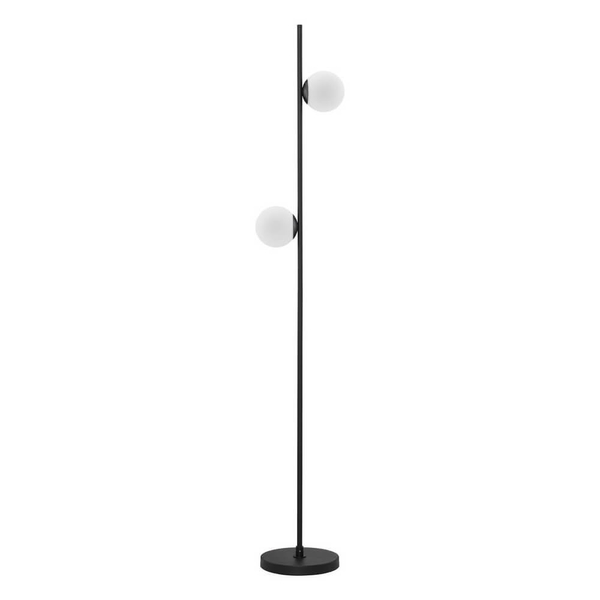 Podłogowa lampa do salonu Abala LE43312 LED 16W 3000K szklana biała czarna